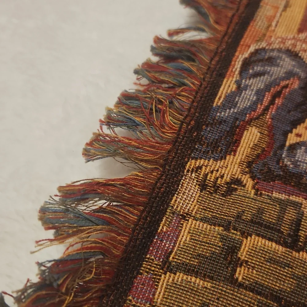 Vintage Arabian, Middle Eastern, Hanging Wall, Tapestry Scene Made In ITALY